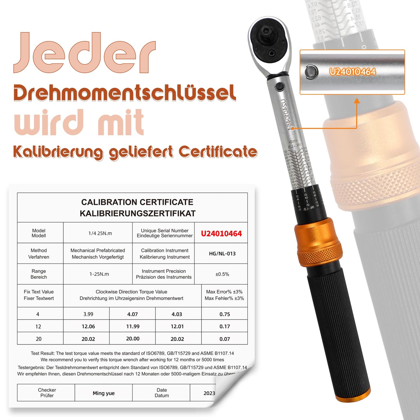 - UYECOVE Bicycle Torque Wrench Set 1-25 Nm, 1/4-inch Drive Click Torque Wrench -