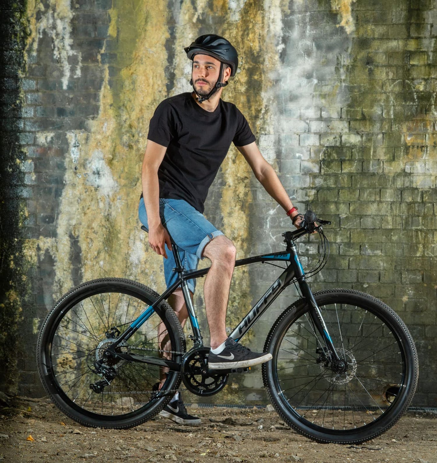 - Huffy Carom Mens 27.5 Hybrid Hardtail Gravel Bike | 14-Speed -