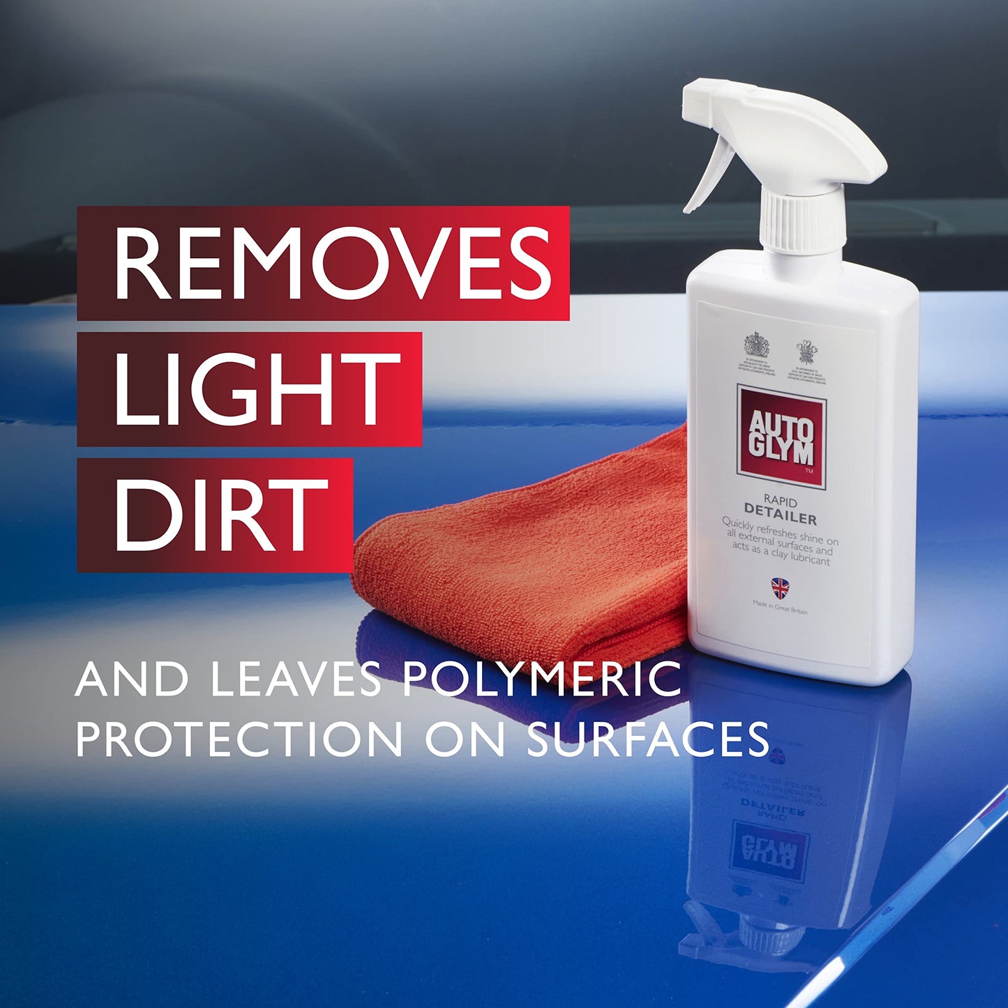 Autoglym Rapid Detailer, 500ml - Car Cleaning Spray Restores and Protects Exterior Bodywork, Paintwork, and Surfaces, DI-D-E-176