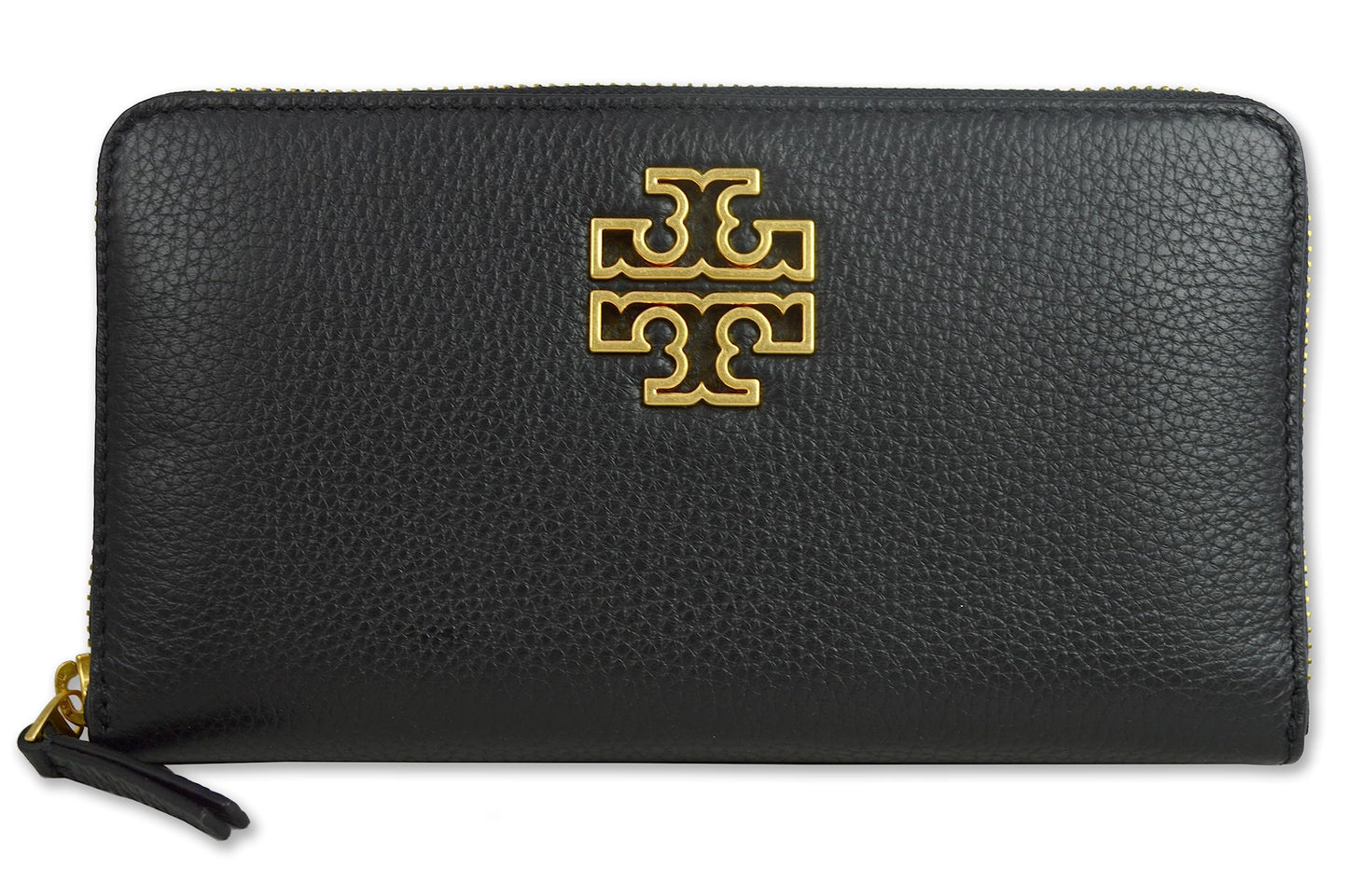 - Tory Burch Women's 141004 Pebbled Leather Continental Wallet | Black -