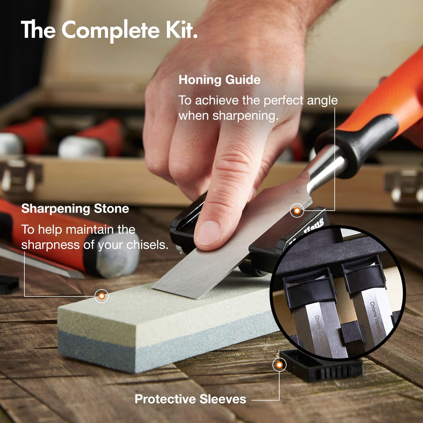 - VonHaus Chisel Set - 10pcs Woodworking Tools Set - Wood Carving Tools - Wood Chisel Set