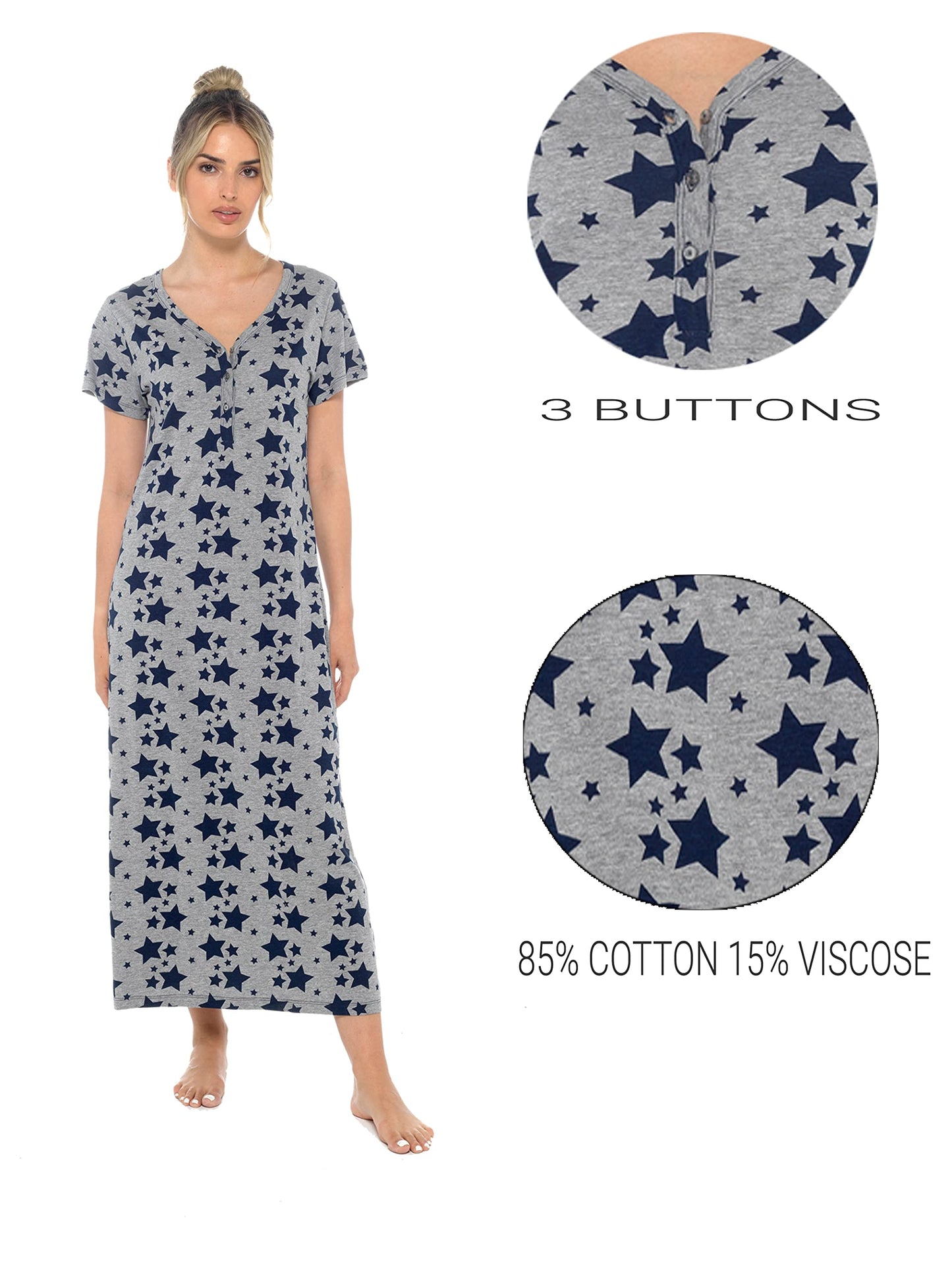 - INSIGNIA Womens Cotton Jersey Nighties Nightdress -