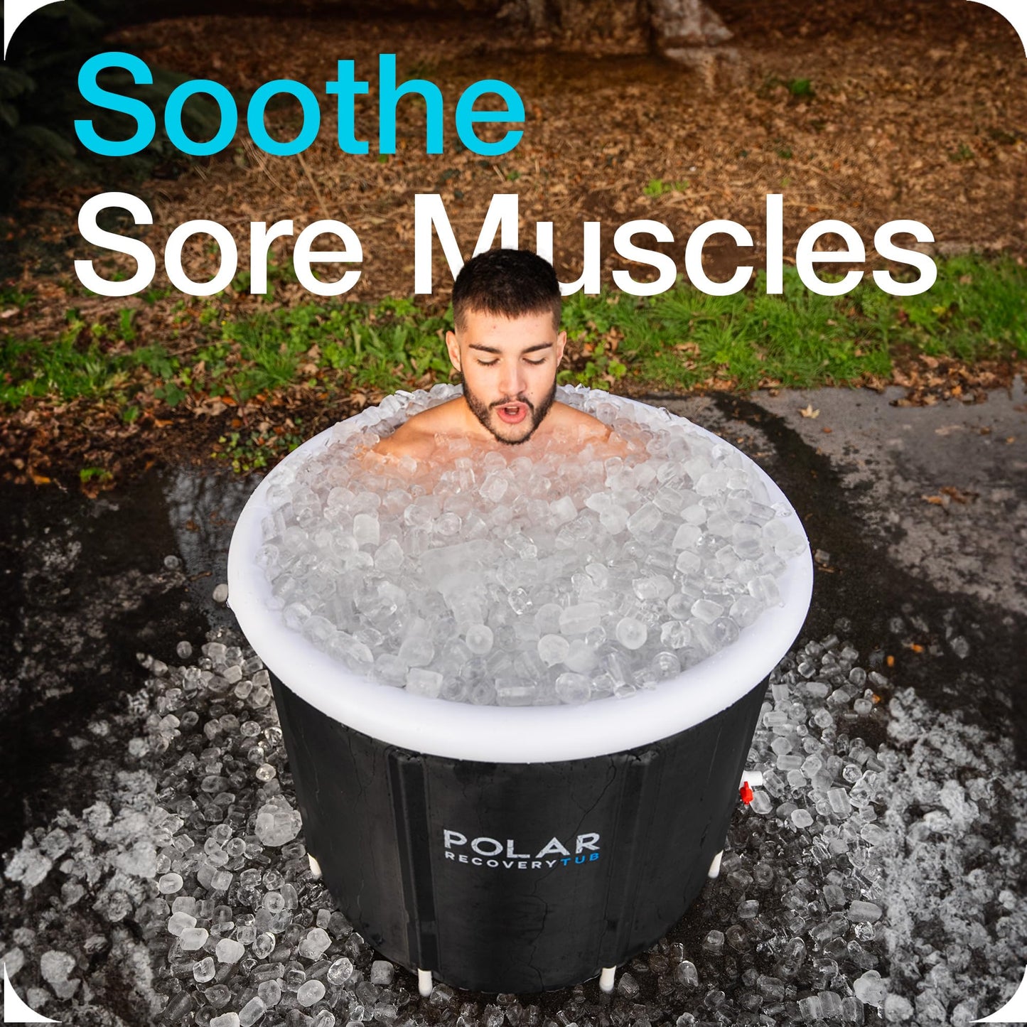 - Polar Recovery Tub / 370L | Portable Ice Bath for Cold Water Therapy Training -