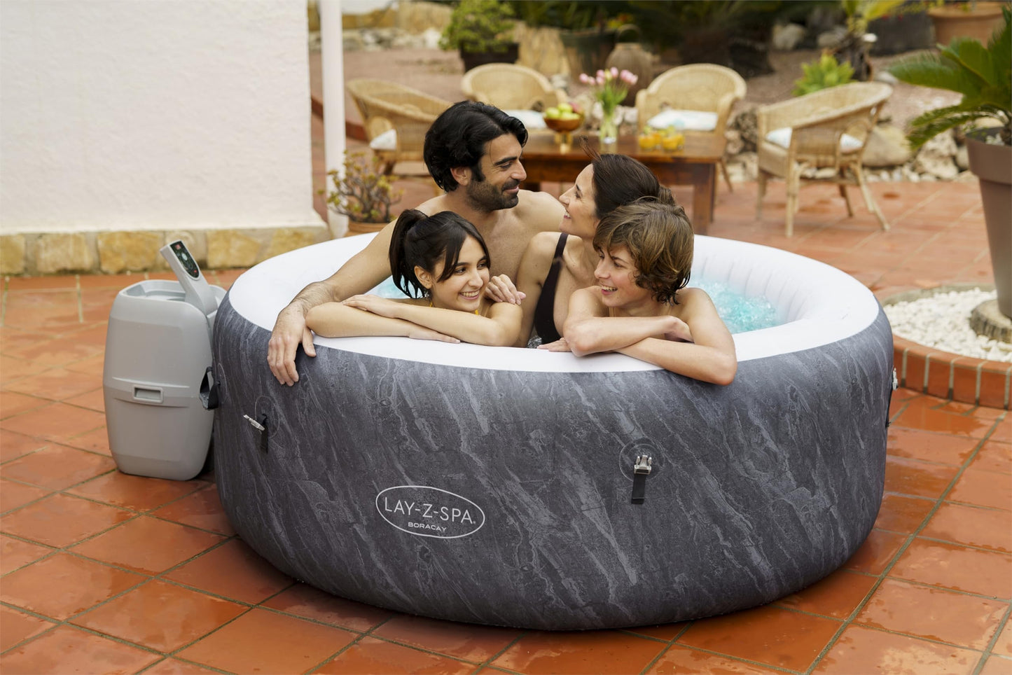- Lay-Z-Spa Boracay Smart Signature | AirJetInflatable Hot Tub | App-Control | 2-4 person -