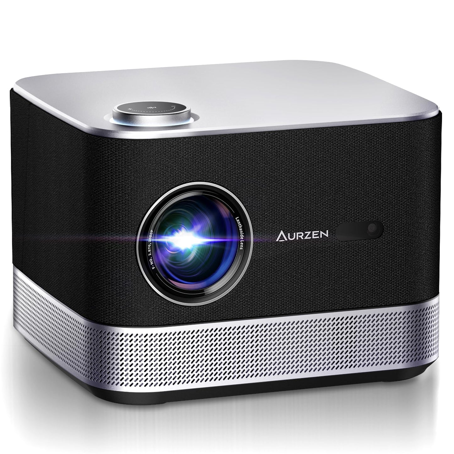 All-ln-One Projector 4K, AURZEN Boom 3 Smart Projector with WiFi and Bluetooth, 3D DoIby Audio & 36W Speakers, AI Auto Focus & Keystone, Netflix Official 4K Supported Home & Outdoor Projector