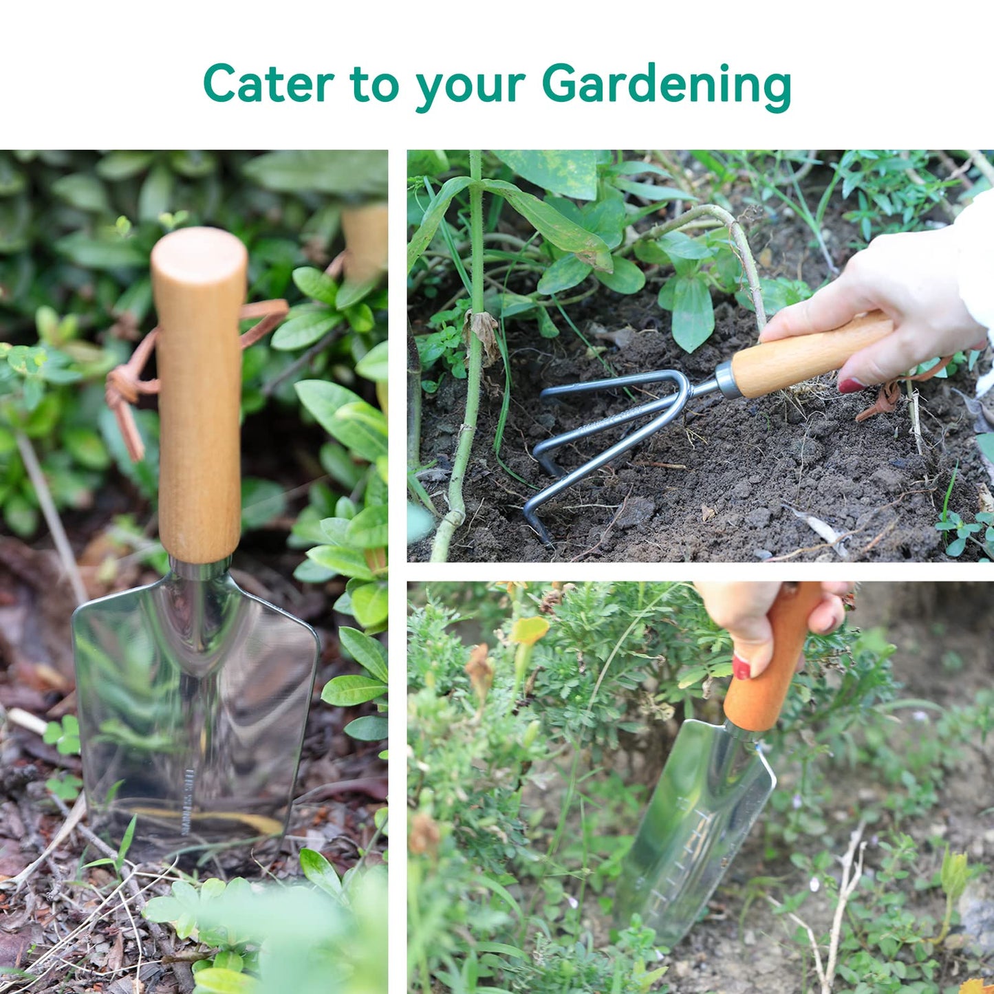 - Grenebo Gardening Tools | 3-Piece Heavy Duty Garden Hand Tools Set -