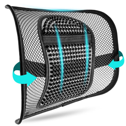 - m zimoon Mesh Back Support | Mesh Lumbar Support Cushion | Air Flow Chair Back Support -