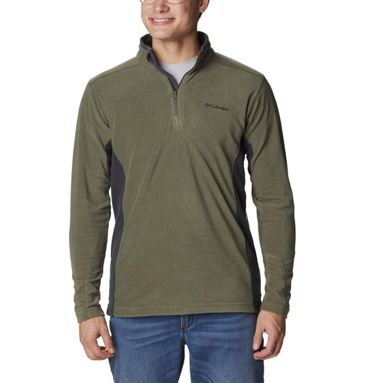 Columbia Men's Klamath Range II Half Zip Fleece Pullover, Stone Green, Shark, M