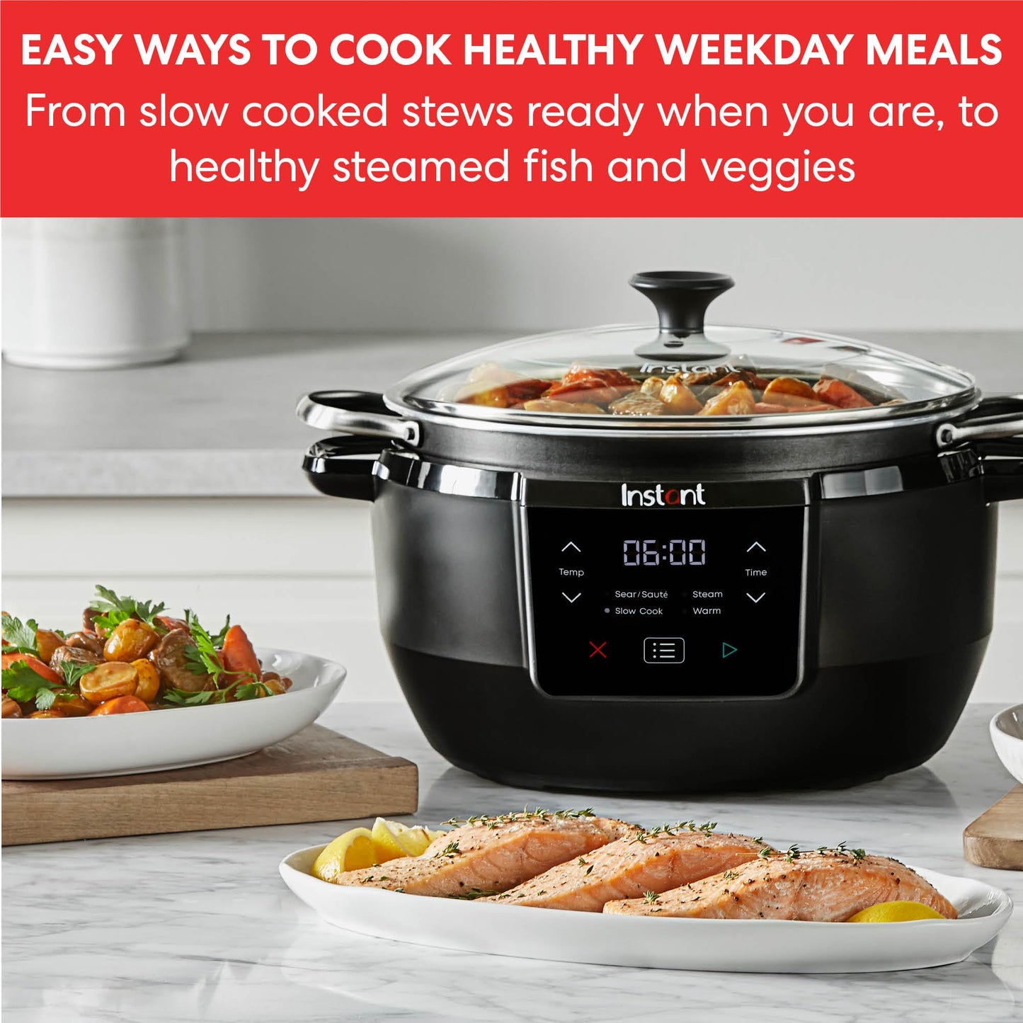 - Instant Superior Slow Cooker | Digital Slow Cooker with Steamer -