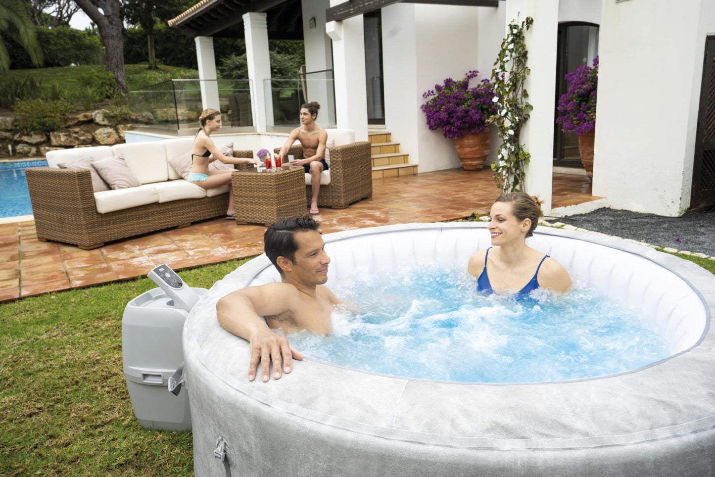 - Lay-Z-Spa Zurich EnergySense Signature | AirJetInflatable Hot Tub | 2-4 person -