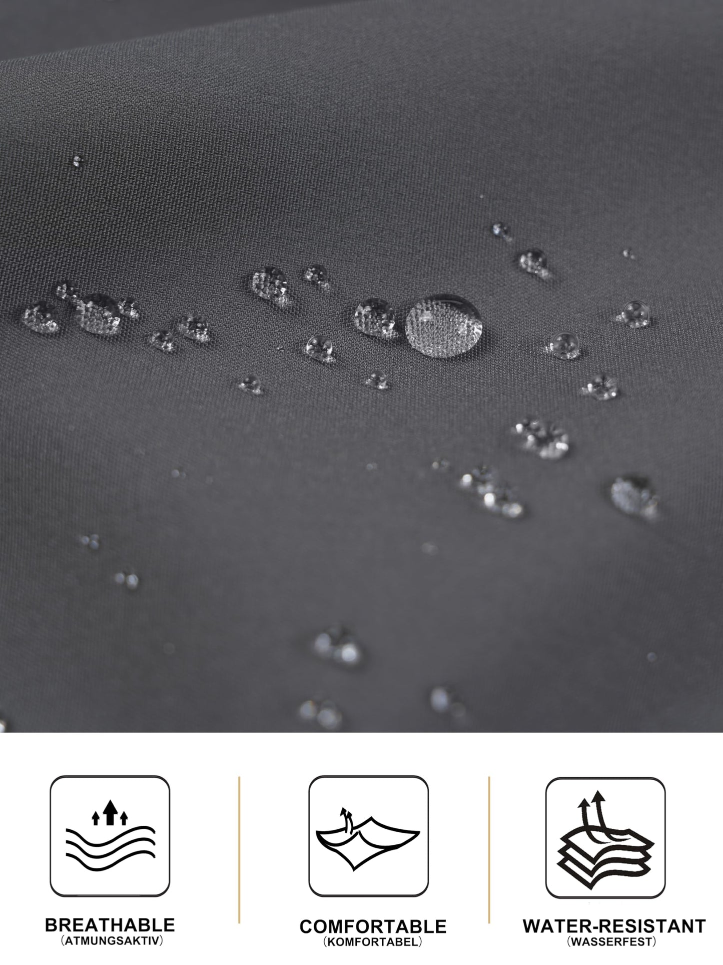 CAMLAKEE Kids Softhell Hiking Trousers Boys Waterproof Outdoor Cargo Pants Walking Jogging Bottoms with Elastic Waist Grey UK:6-7 Years (manufacturers's size: 130)