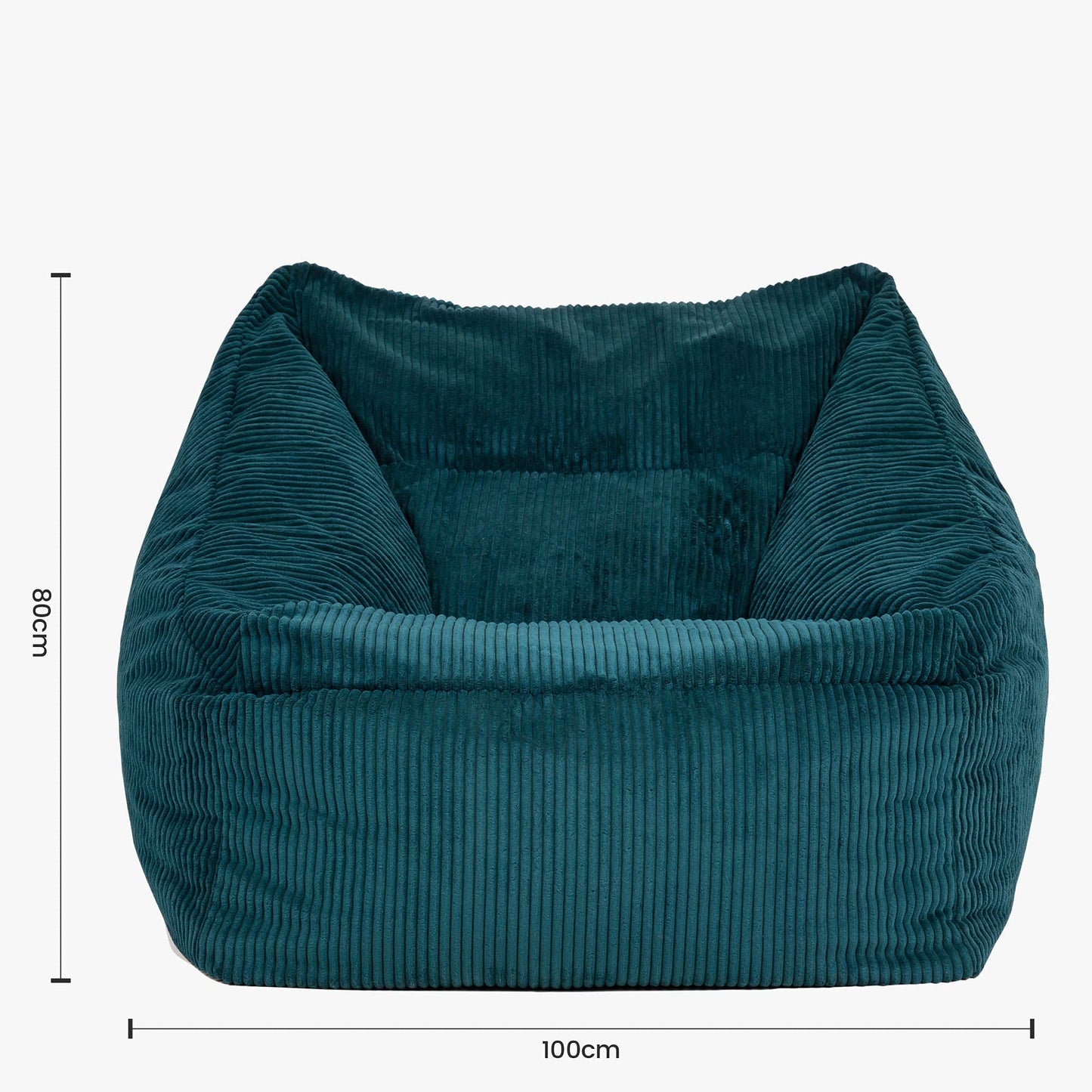 - icon Morgan Cord Bean Bag Chair and Footstool | Teal Green |Giant Bean Bag Armchair -