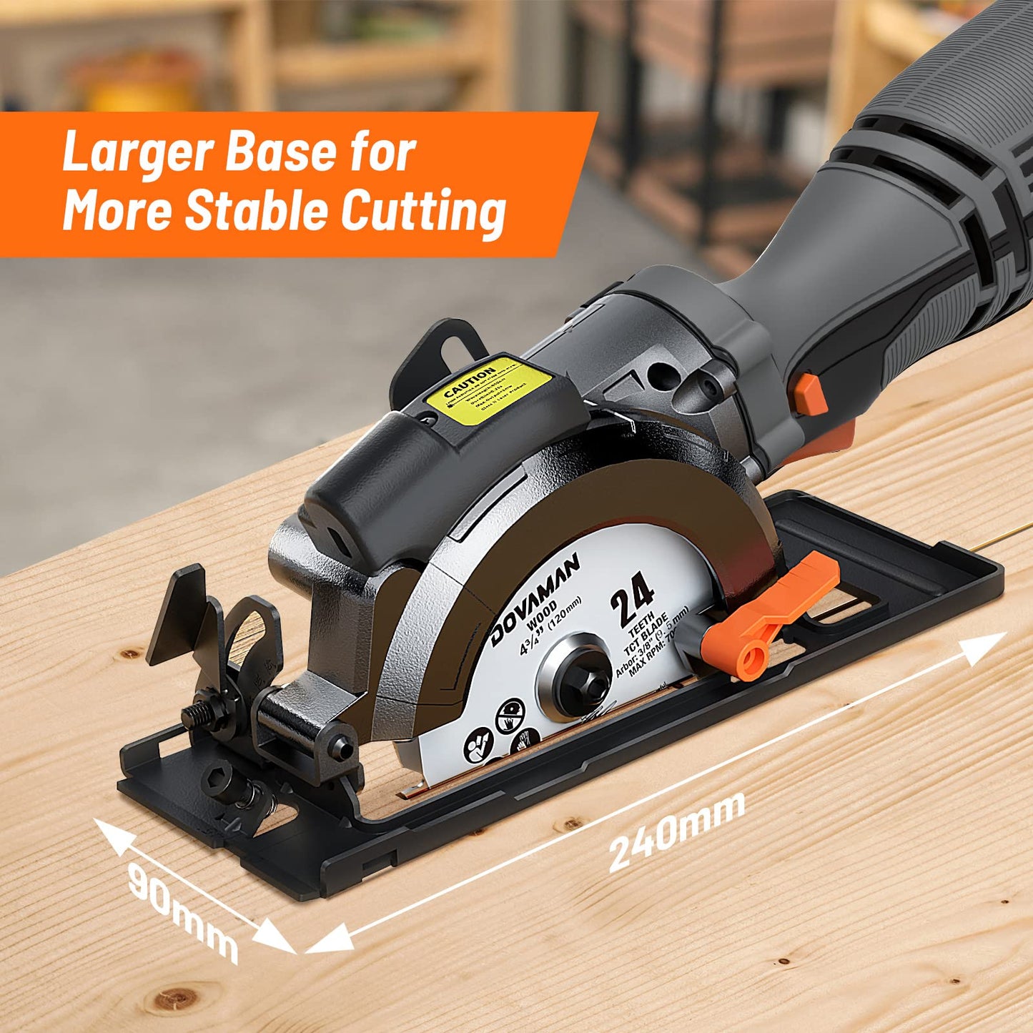 - DOVAMAN Circular Saw | 710W Mini Circular Saw with Laser | 3500rpm | Metal Auxiliary Handle | Cutting Depth 43mm (90°) | 29mm (45°) | 6 Saw Blades -