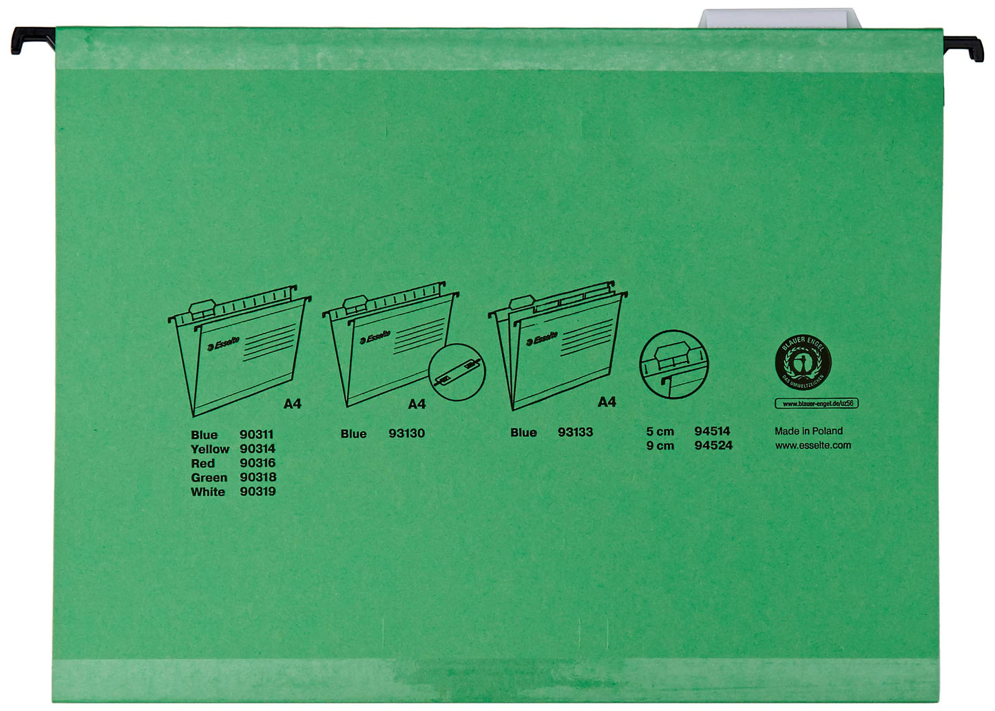 - Esselte 93042 Classic A4 Vertical Suspension Files  | Assorted Colours | Pack of 10 -