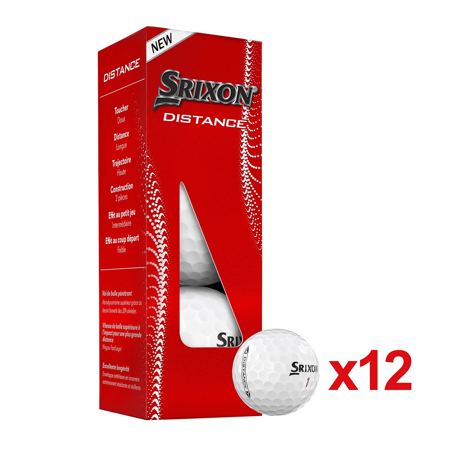 - Srixon Distance 10 {NEW MODEL} | Dozen Golf Balls | High Velocity and Responsive Feel -