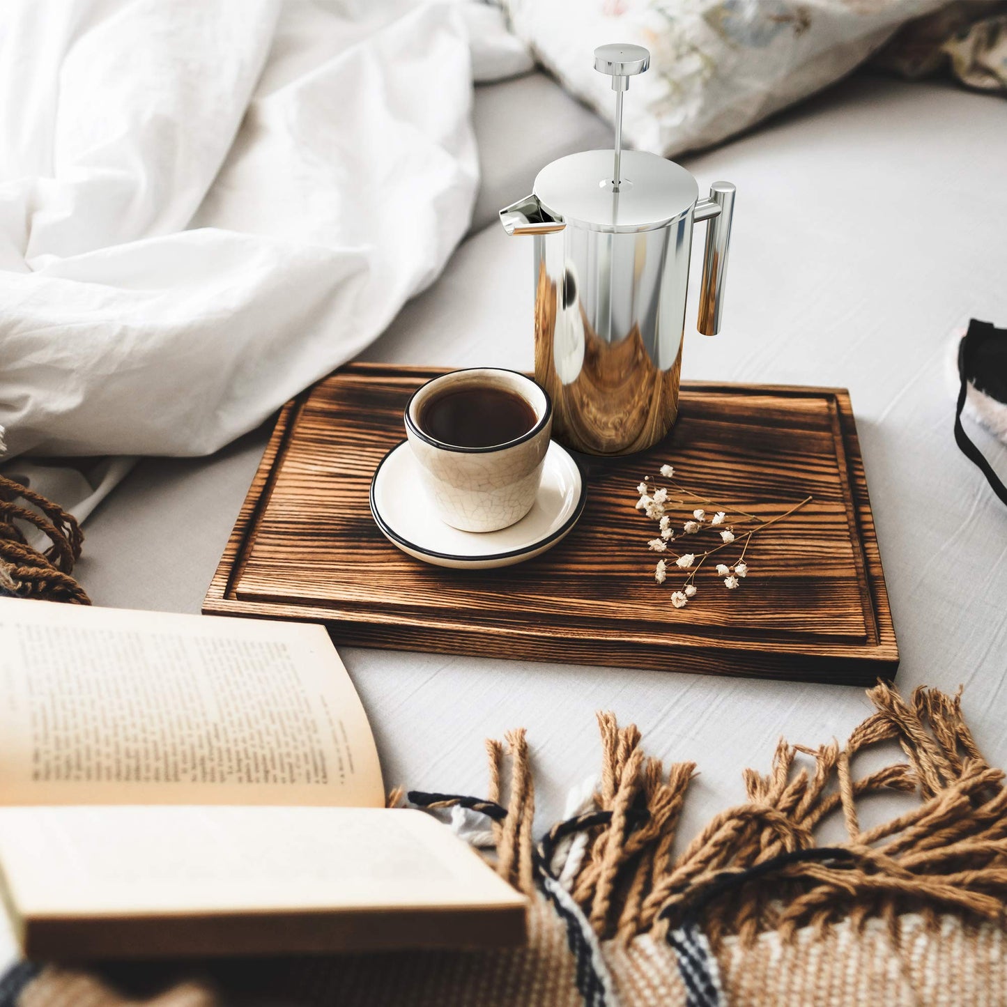 - KICHLY Cafetiere 8 Cup Stainless Steel French Press Coffee Maker | Coffee Press with 3 Level Filtration System -