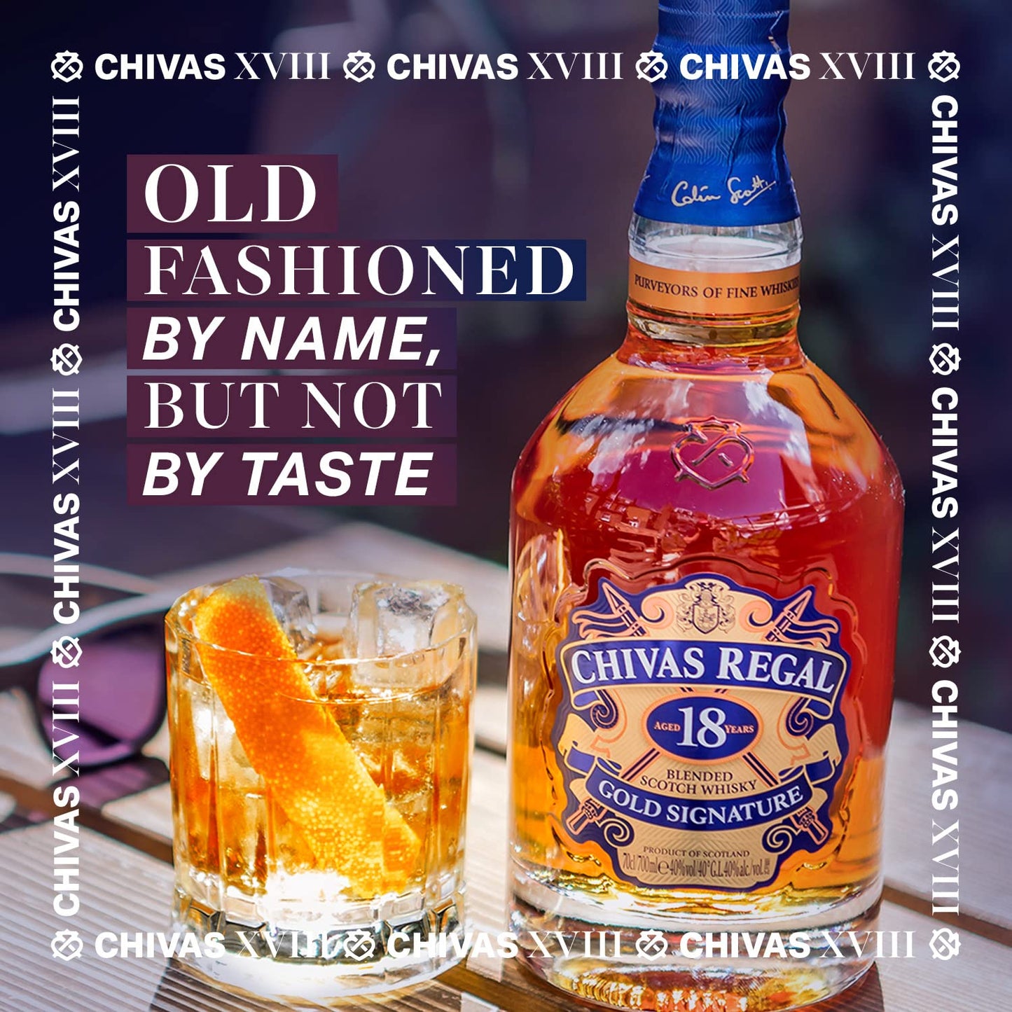 Chivas Regal 18 Year Old Blended Scotch Whisky, Gold Signature, 70 cl