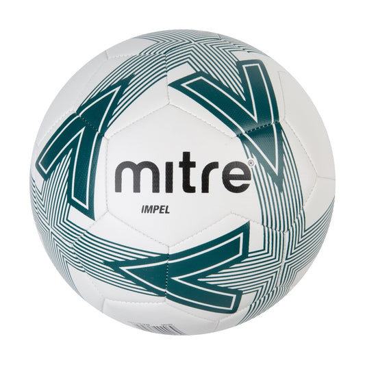 - Mitre Impel L30P Football | Highly Durable | Shape Retention | White/Green | Size 5 -