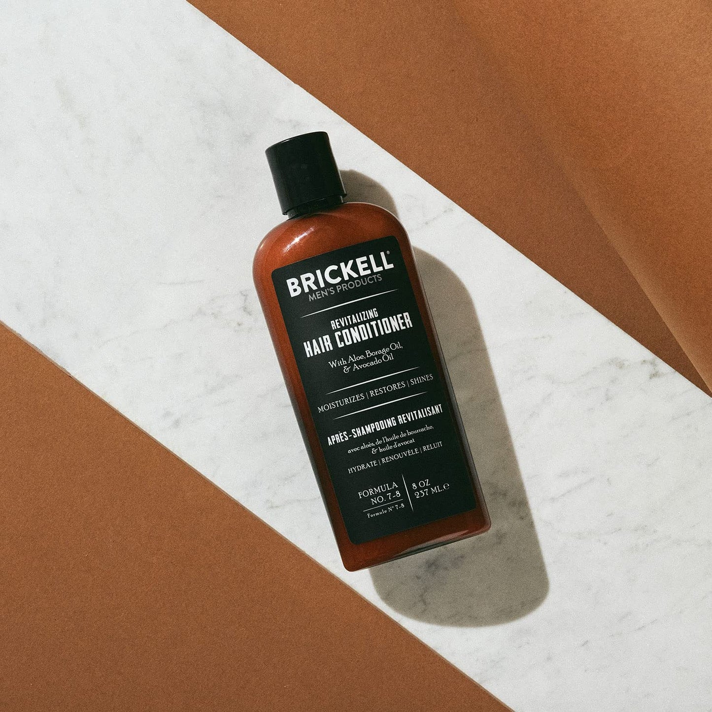 Brickell Men's Revitalizing Hair Conditioner for Men, Natural and Organic Nourishing Hair Conditioner, Restores Shine and Moisture, 237 mL, Scented