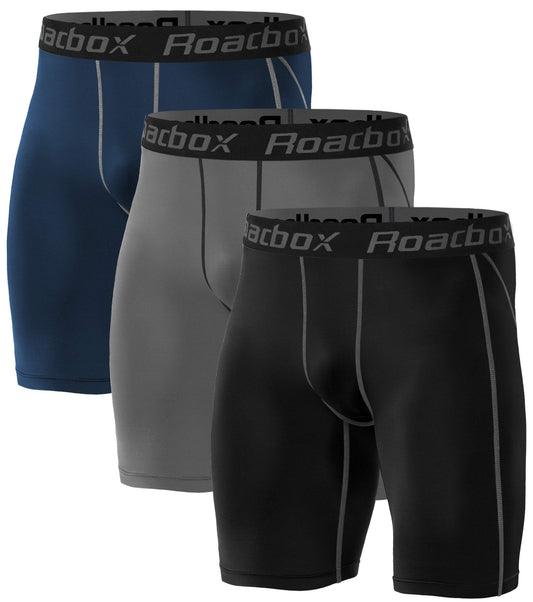 - Roadbox Compression Shorts | 3 Pack |Sports Underwear | Quick-Drying Base Layer Shorts -