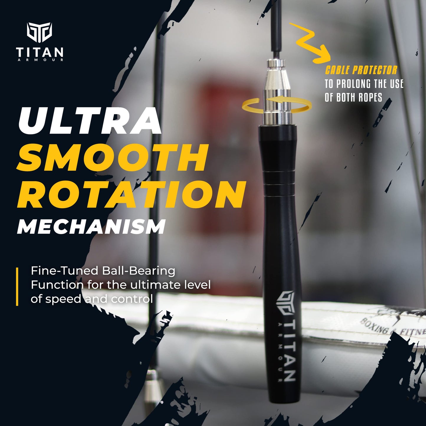 - Titan Armour® | Self-Locking & Adjustable | Adult Speed Skipping Rope -