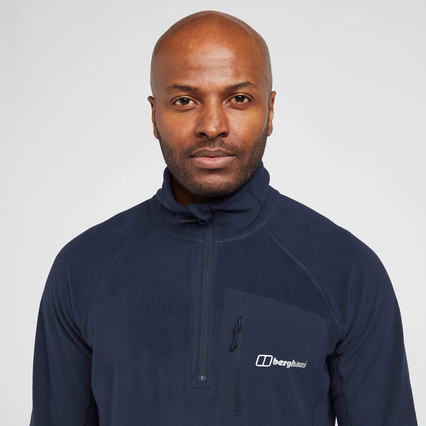Berghaus Men's Kedron Polartec Eco Half Zip Fleece, Men's Fleece, Men's Midlayer, Outdoors, Walking, Trekking and Hiking Clothing, Navy, L