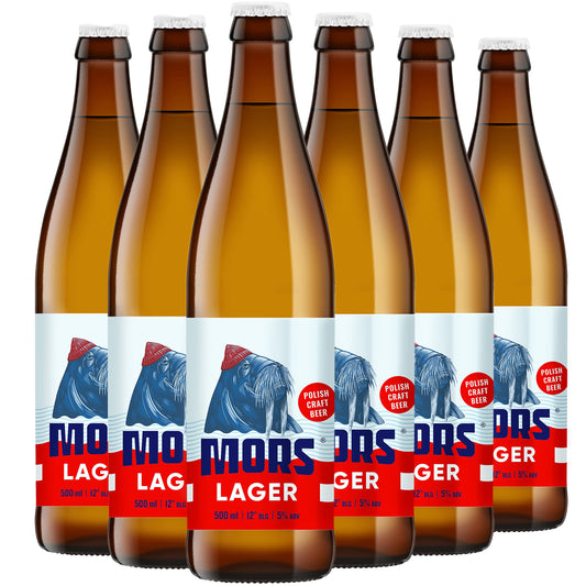 - Mors Light and Easy Lager | Authentic Polish Craft Beer | 5.0% ABV | 6 x 500ml -