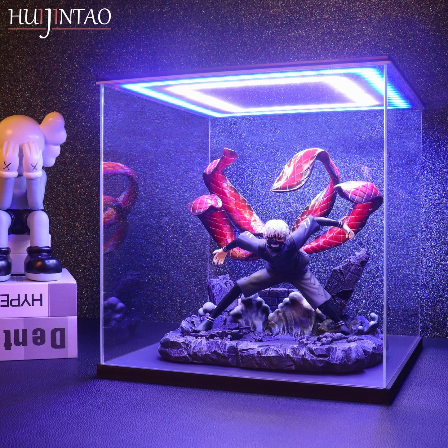 - Huijintao Clear Acrylic Display Case With Light for Collectibles -