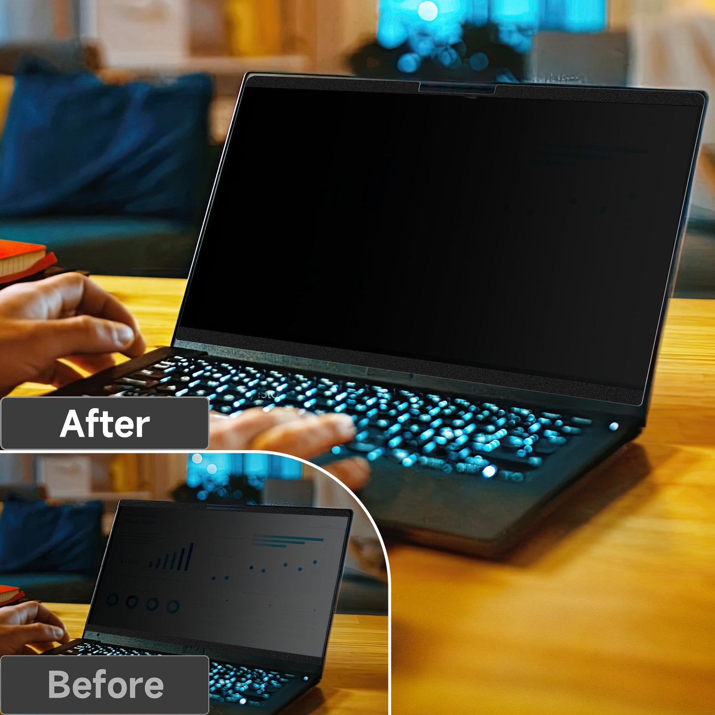 - IPROKKO Laptop Magnetic Privacy Screen -