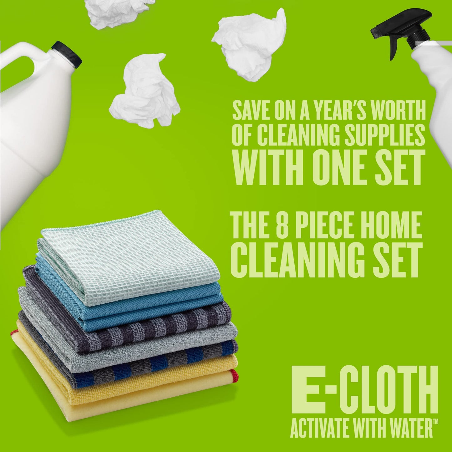 - E-Cloth Home Cleaning Set | Contains Multiple Microfiber Cleaning Cloths -