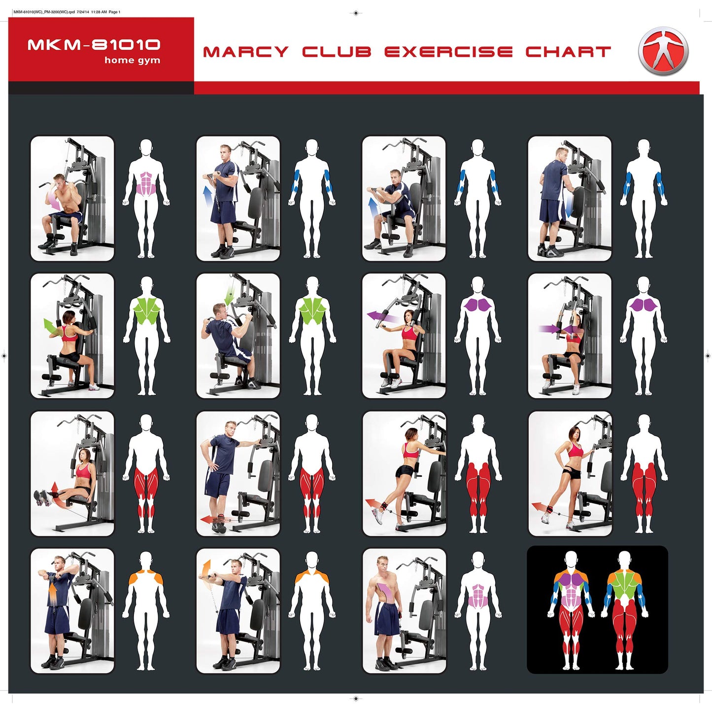 - Marcy MKM-81010 Home Gym | 90kg Weight Stack & Triple Function Arms -