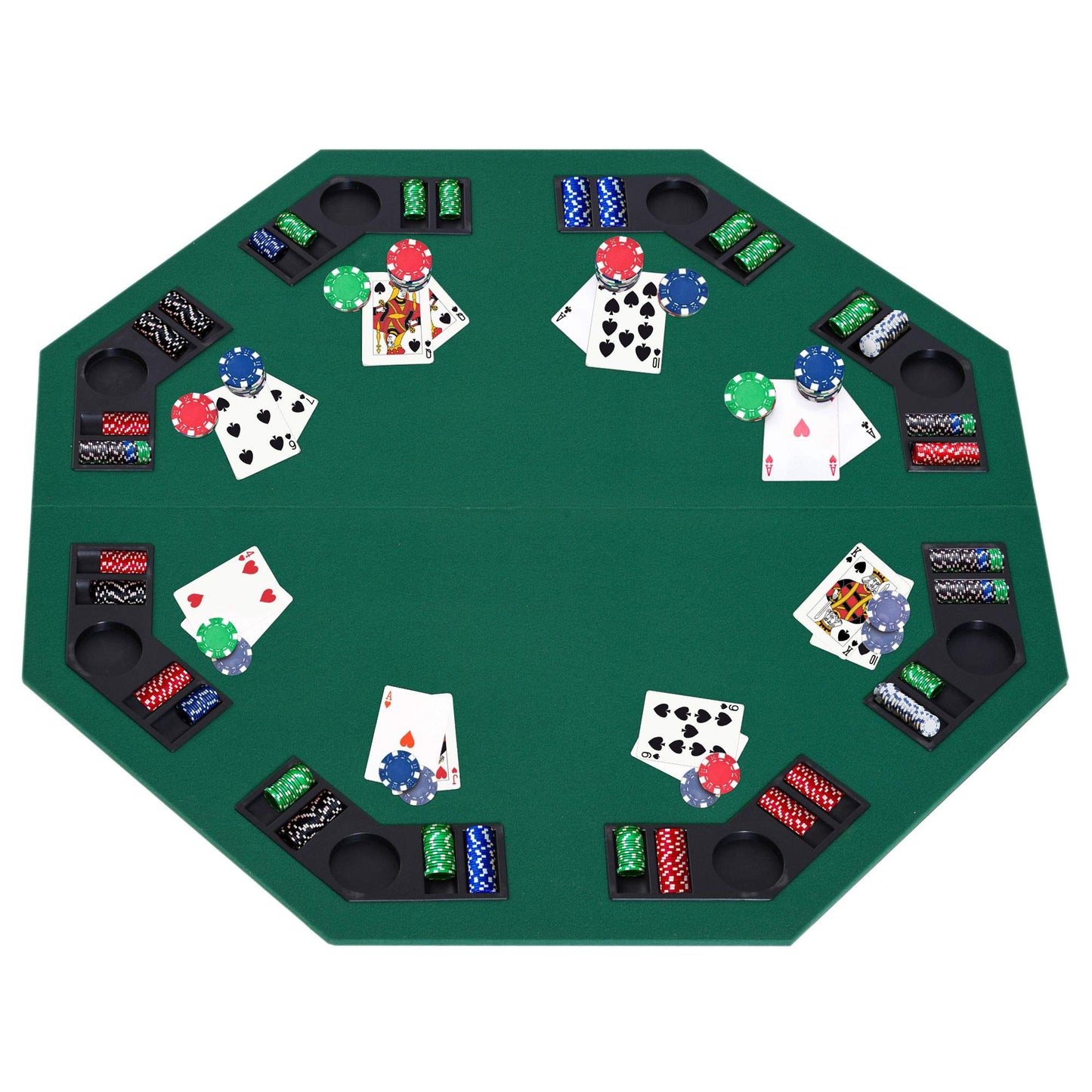 - HOMCOM 1.2m/48 Inches Foldable Poker Table Top | 8 Players -