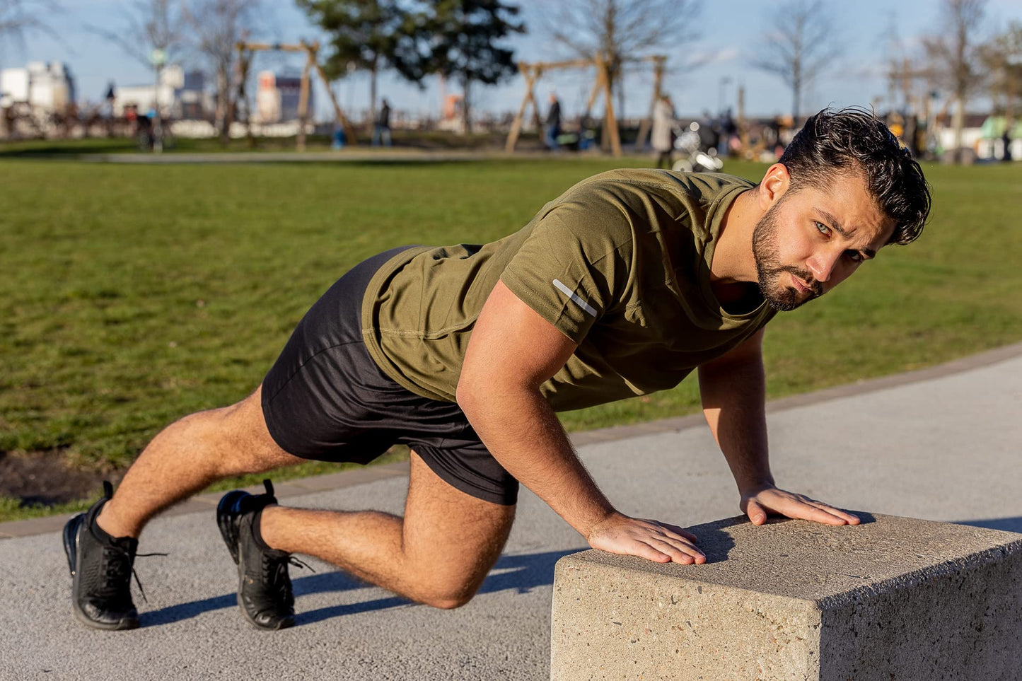 - HUAKANG 3 Pack T Shirts | Mens Breathable Sport Shirts | Cool Dry Running Tops -