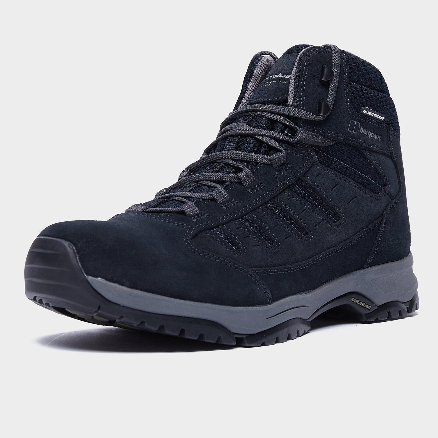 Berghaus Men’s Expeditor Trek 2.0 Hiking Boots with High Traction Opti-Stud Sole & Cushioned Footbed, Durable Suede & Mesh Upper, Waterproof, Breathable, Walking & Trekking Footwear, Grey, UK11