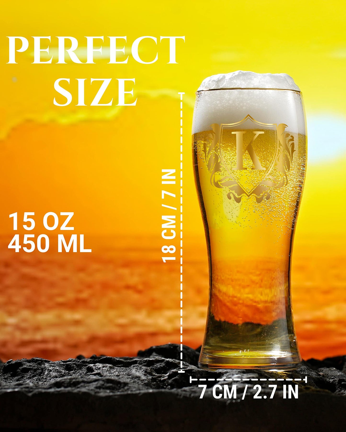 - Onebttl Personalised Beer Glass | Custom Alcohol Gifts for Beer Lovers | For Husband, Dad, Boyfriend -