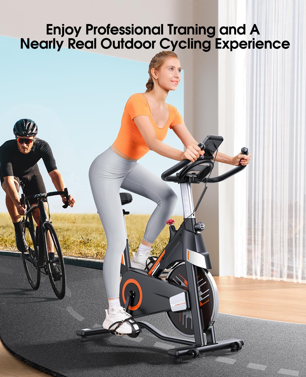 - Exercise Bike, 150KG Weight Capacity Indoor Cycling Bikes -