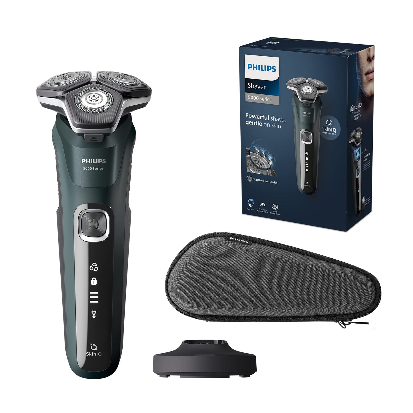 - Philips Shaver Series 5000 | Wet & Dry Electric Mens Shaver with Charging Stand -