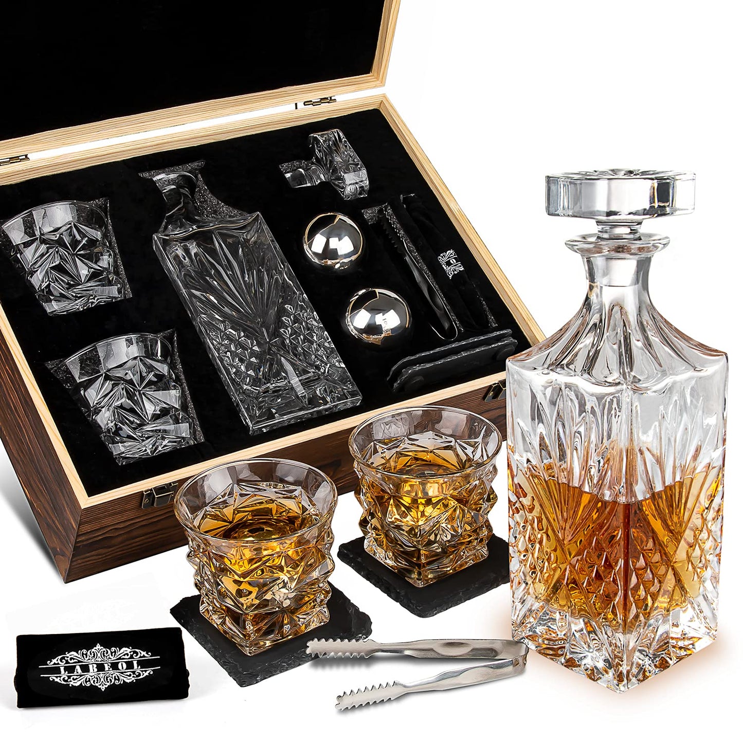 - Whiskey Stones Whiskey Gift Sets for Men Whisky Glasses Set 2 Reusable Stainless Steel