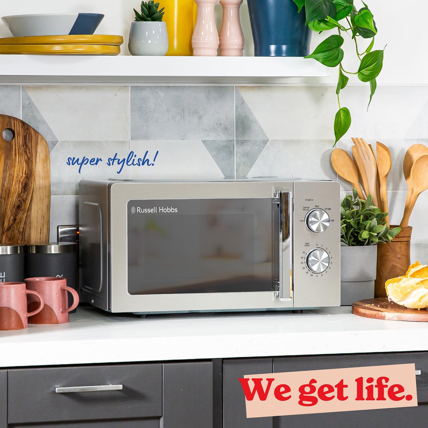- Russell Hobbs Stainless Steel Microwave | 20 Litre | 800W -