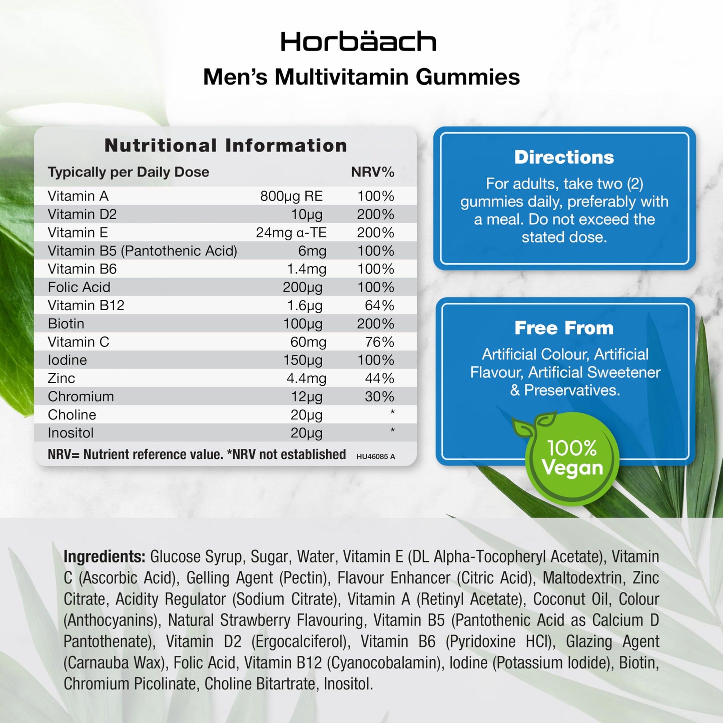 - Multivitamin Gummies for Men | 60 Count | Natural Strawberry Flavour -