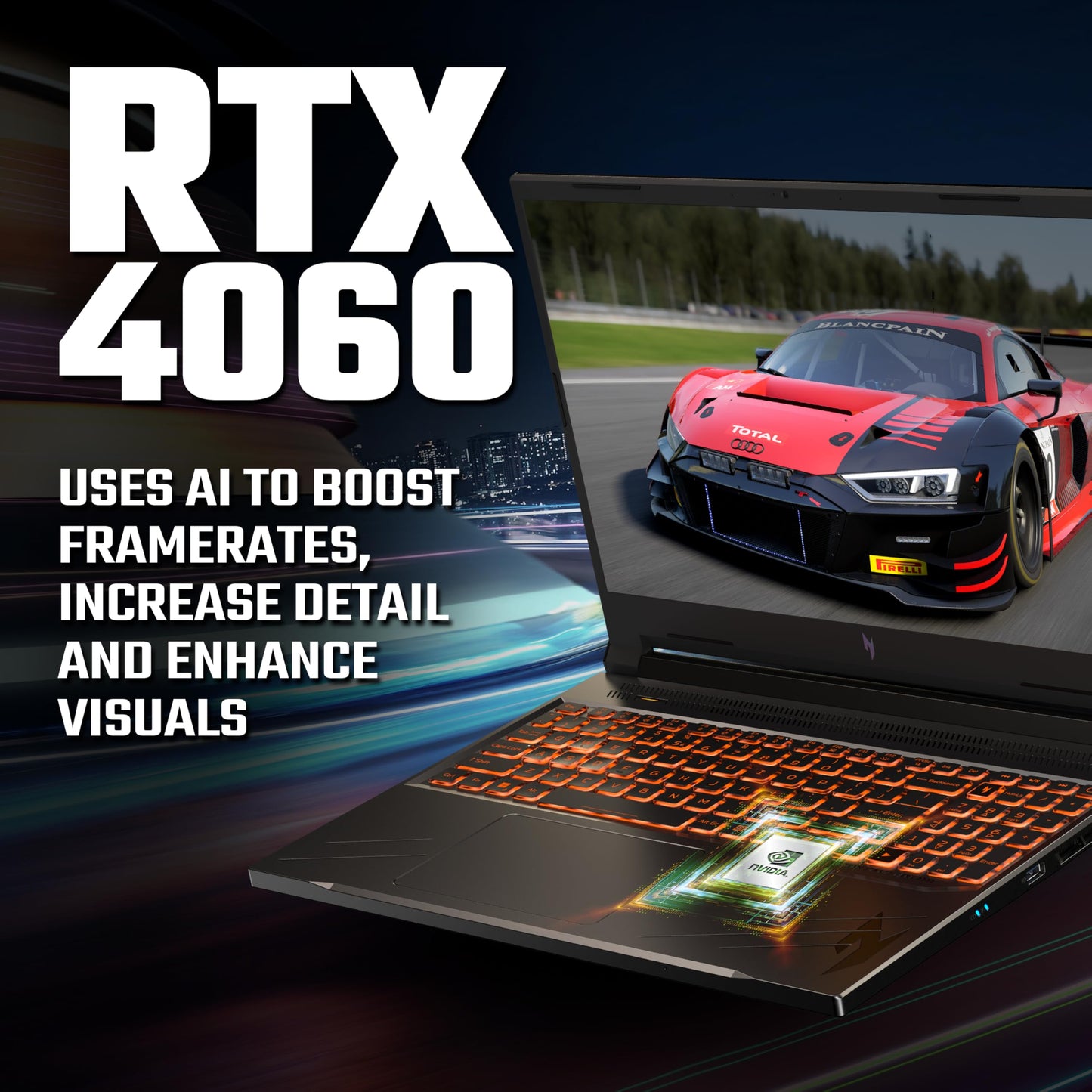 Acer Nitro V 16 ANV16-41 Gaming Laptop - AMD Ryzen 7 8845HS, 16GB, 1TB SSD, NVIDIA GeForce RTX 4060 8G, 16" WUXGA IPS 165Hz, Windows 11, Black