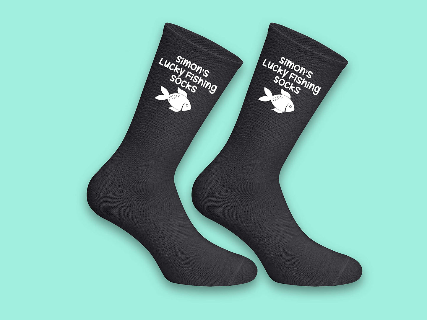 - Fancyagift Personalised Lucky Fishing Socks -