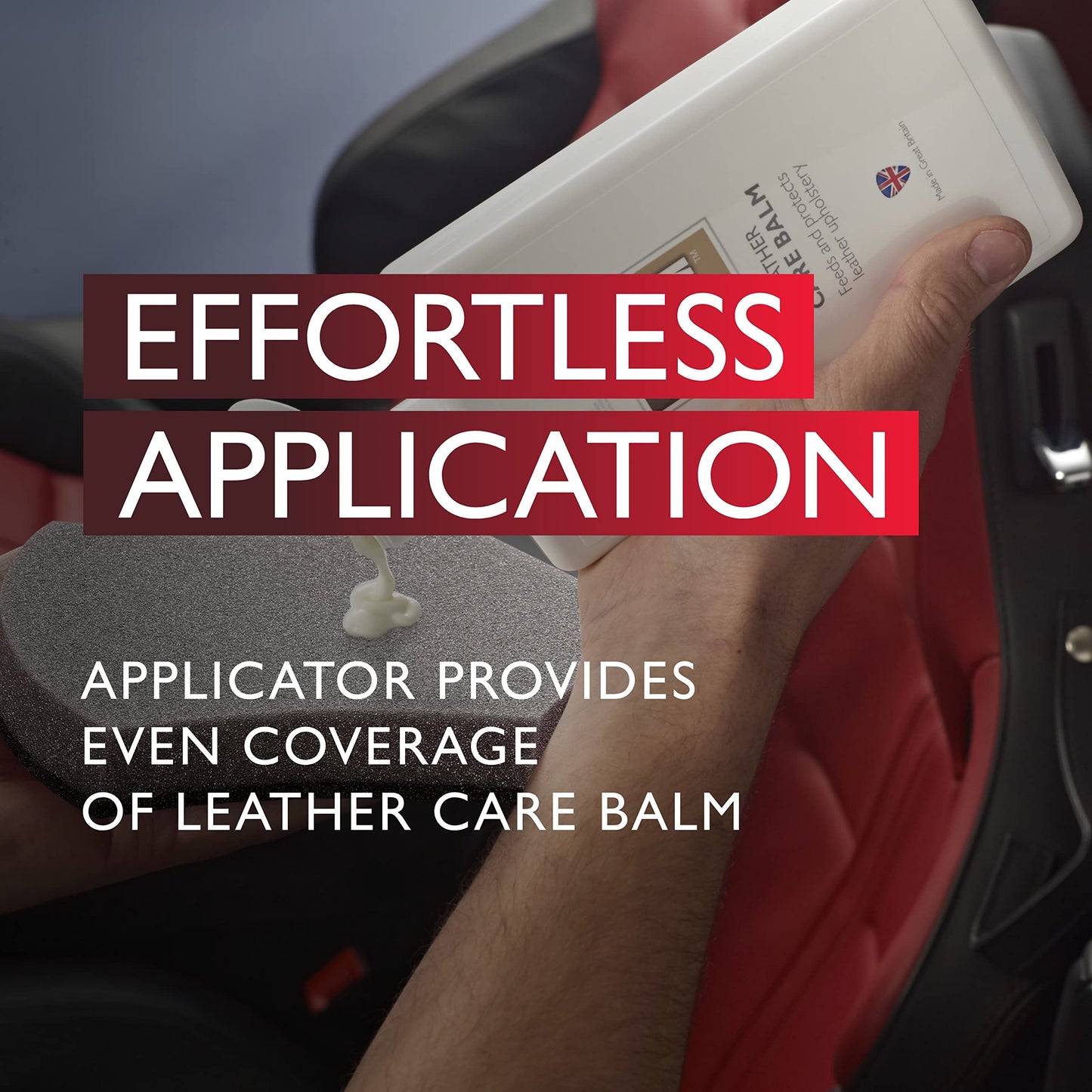 Autoglym Leather Clean & Protect Complete Kit - Ultimate Car Leather Cleaner Kit Includes 500ml Leather Cleaner, 500ml Leather Care Balm, (1) Hi-Tech Aqua-Dry, (1) Perfect Polish Applicator