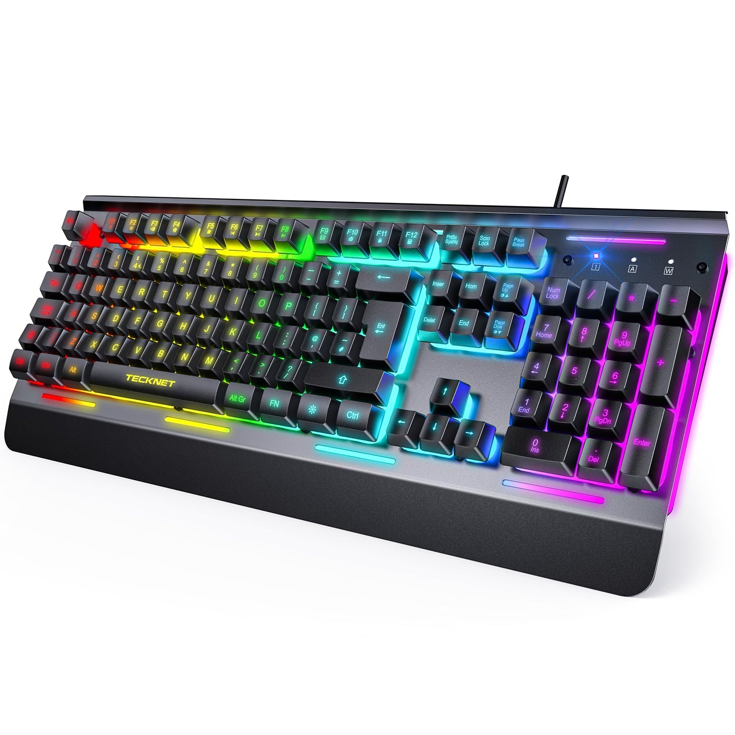 - TECKNET RGB Gaming Keyboard | 105 Keys | All-Metal Panel -