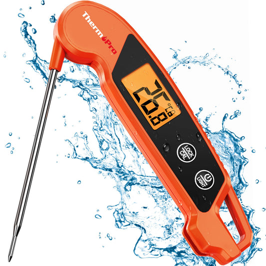 - ThermoPro TP603 Digital Meat Thermometer for Kitchen | IPX6 Waterproof Food Thermometer -