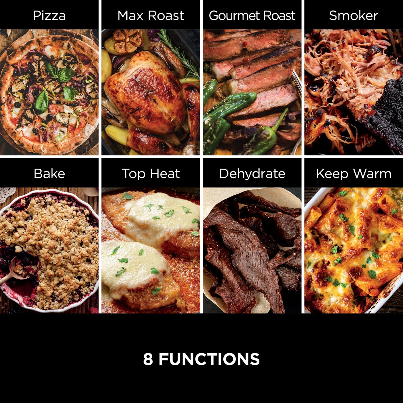 - Ninja Woodfire Electric Outdoor Oven | 8-in-1 Pizza Oven | High-Heat Roaster & BBQ Smoker with Roast Rack -