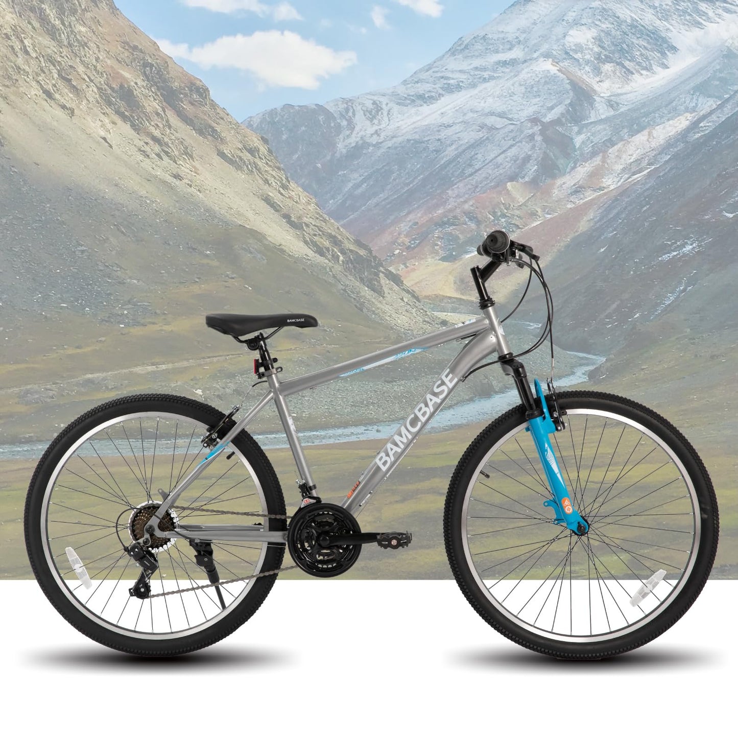 - Hiland 26 Inch Mountain Bike | MTB with 21 Speeds | High-Tensile Steel Frame | V Brake | Hardtail Bicycle for Adults -