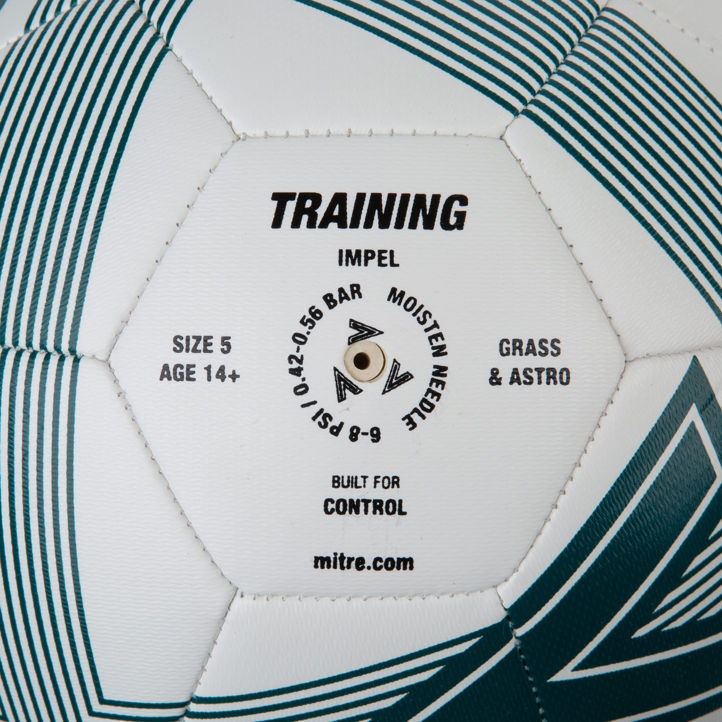 - Mitre Impel L30P Football | Highly Durable | Shape Retention | White/Green | Size 5 -