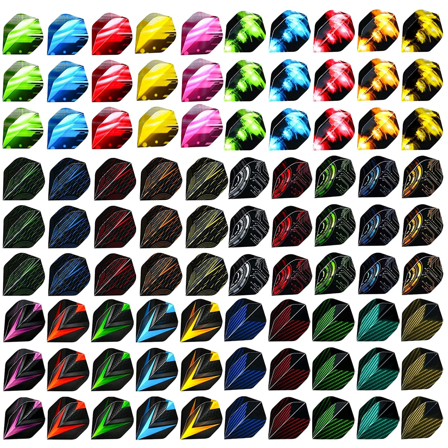 - KALIONE 90Pcs Dart Flights | Standard Dart Flights Durable PET Dart Flights -