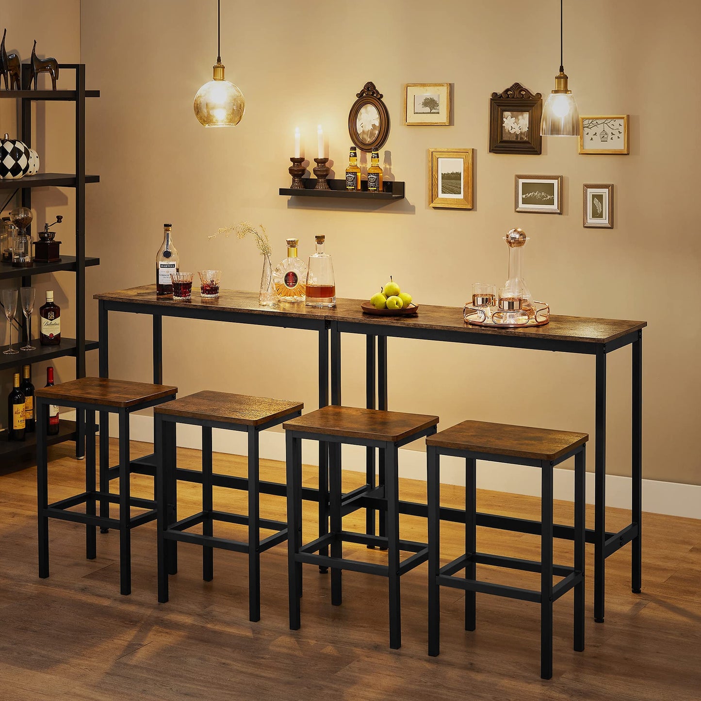 - VASAGLE Dining Table Set, Bar Table and Stools -